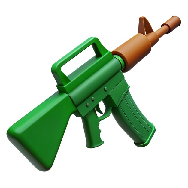 Un pistolet vert avec le numéro 1 dessus.