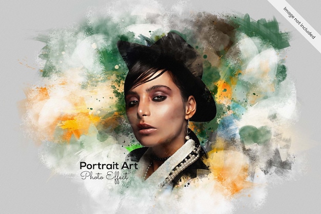 Pittura ad acquerello realistica Effetto Modello di foto modificabile