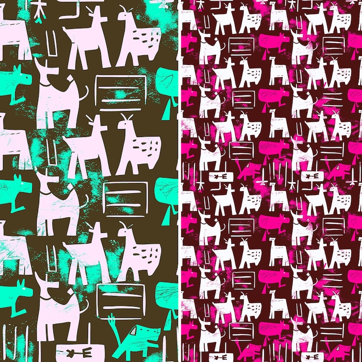 PSD pittura cavernosa preistorica ispirata all'arte raffigurante animali figu creative abstract geometric vector