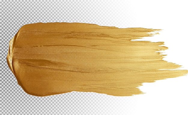 Pittura dorata su sfondo trasparente