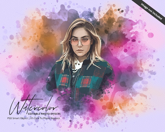 Pittura fotografica digitale colorata per il modello di Photoshop