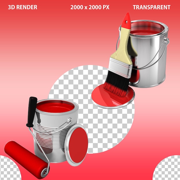 Pitture colorate con sfondo trasparente isolato