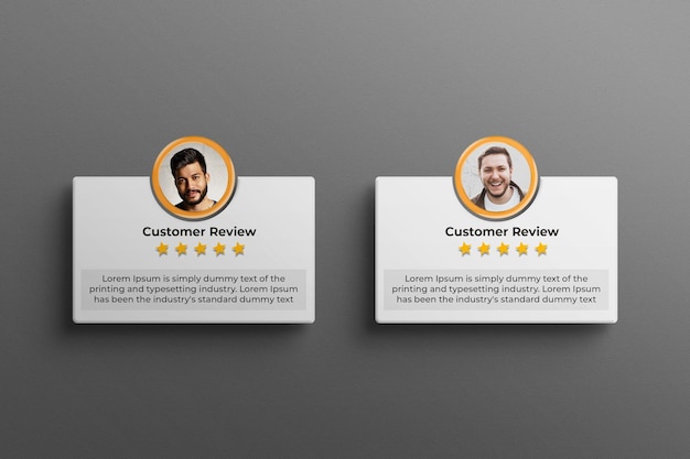 Più recensioni di clienti e design di testimonianze