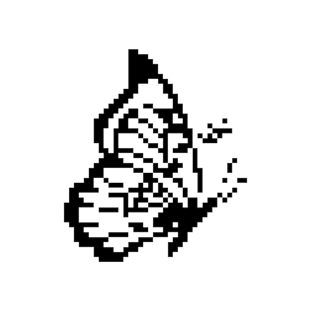 Pixel-Art-Schmetterling Tier-Vektor-Illustration