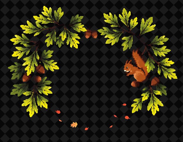 Pixel-Frame auf schwarzem Hintergrund mit lebhaftem und hoch isoliertem Pixel-Framed-Spieldekor