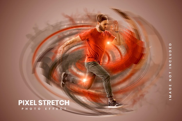 Pixel stretch digitalizza l'effetto fotografico