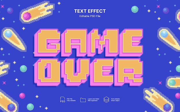 Pixel-Text-Effekt für Videospiele
