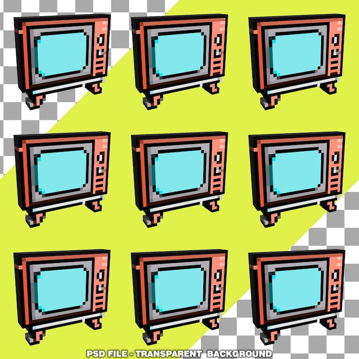 PSD pixel-tv-muster