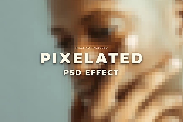 Pixeliger verschwommener psd-fotoeffekt