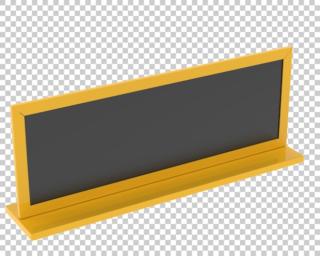 Pizarra moderna sobre fondo transparente Ilustración de renderizado 3d