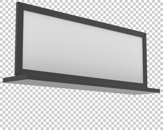 Pizarra moderna sobre fondo transparente ilustración de renderizado 3d