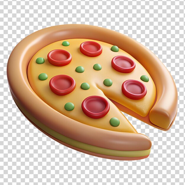 PSD une pizza 3d isolée sur un fond transparent