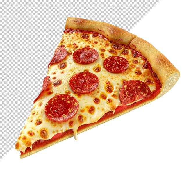 PSD pizza aislada sobre un fondo transparente