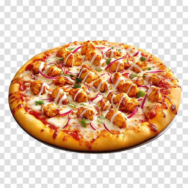 PSD pizza aislada sobre un fondo transparente
