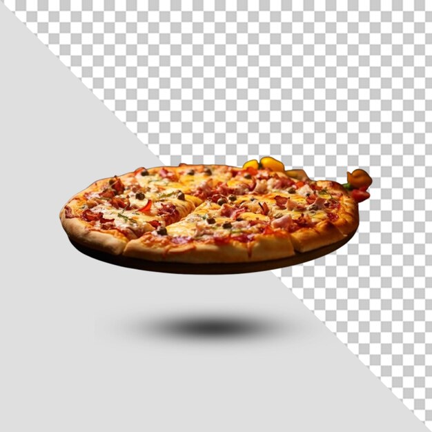 Pizza aislada sobre un fondo transparente