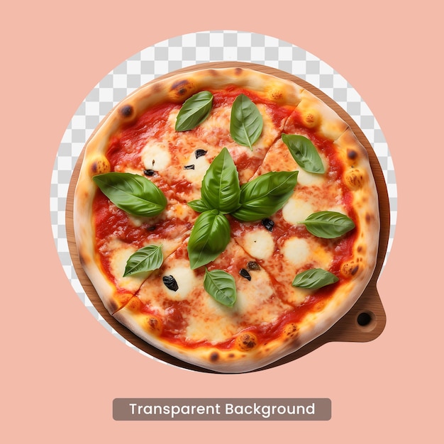 Pizza aislado con fondo transparente