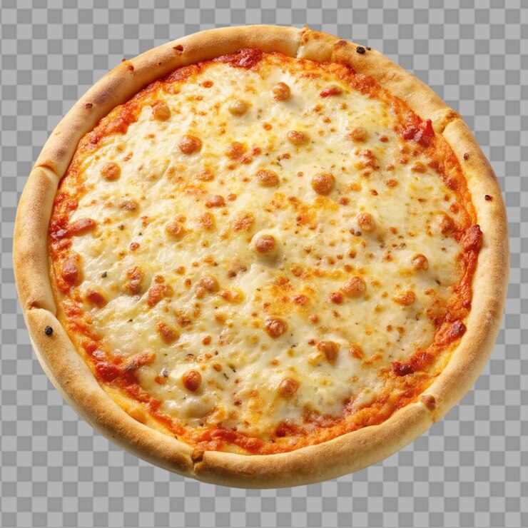 PSD pizza al formaggio su sfondo trasparente