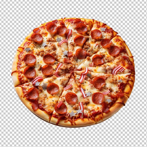 Pizza americana isolada em fundo transparente