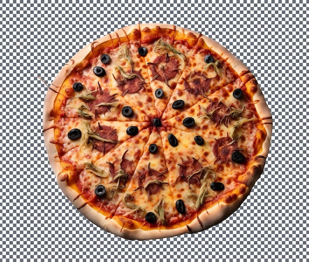 PSD une pizza d'araignée d'halloween ensoleillée sur un fond transparent