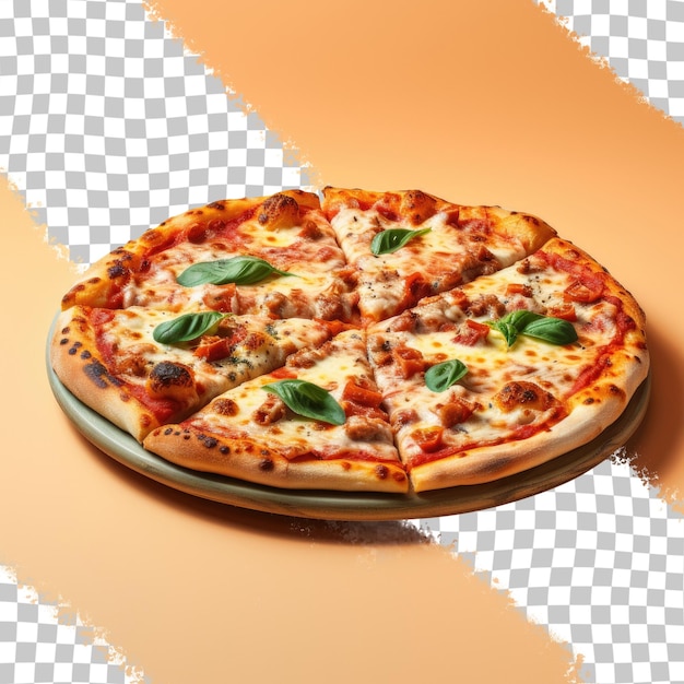 PSD pizza auf einem transparenten hintergrund