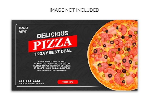 PSD pizza-banner für social-media-instagram-facebook