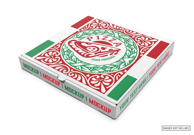 Pizza box mockup farbig