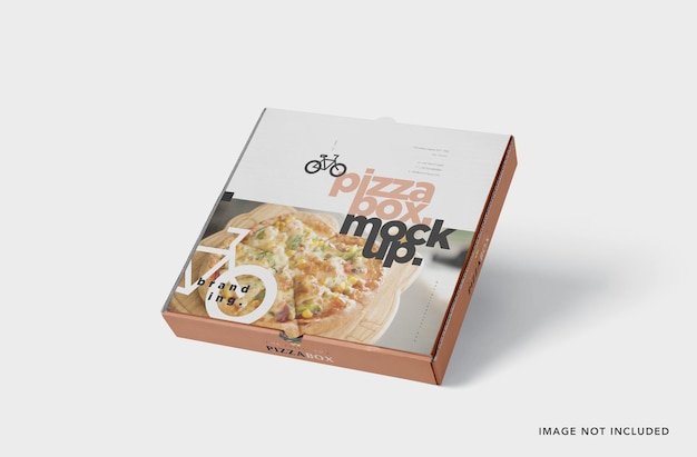 Pizza box mockup supermercado