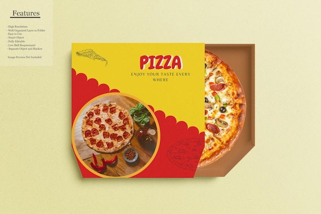 Pizza box mockup