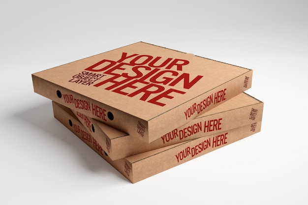 Pizza boxes mockup