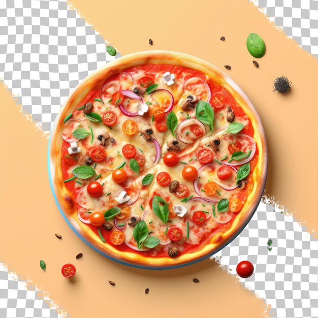 PSD pizza capricciosa em fundo transparente