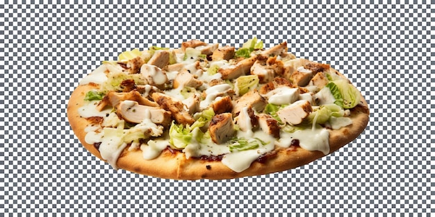 PSD pizza césar de frango delicioso e delicioso isolada em fundo transparente