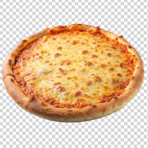 Pizza com queijo mozzarella isolado sobre um fundo transparente