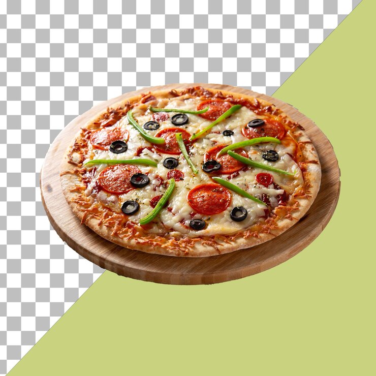 Pizza del condado de PSD Pictou aislada sobre un fondo transparente