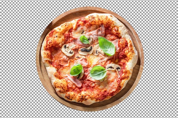 Pizza de frango PSD em fundo isolado e transparente