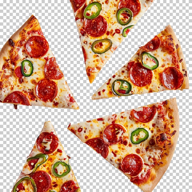 PSD pizza deliciosa isolada em fundo transparente