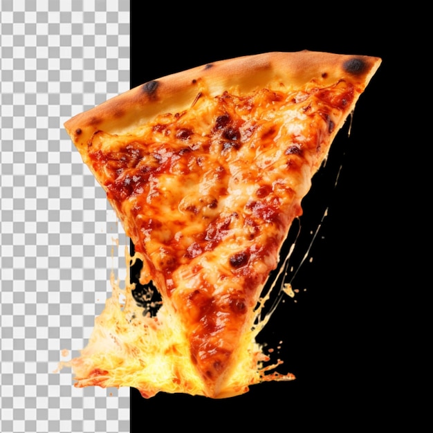 PSD pizza em fatias de psd transparente