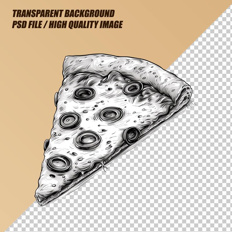 PSD pizza em fundo transparente png