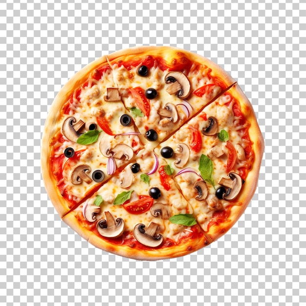 PSD pizza fresca e deliciosa sobre um fundo transparente