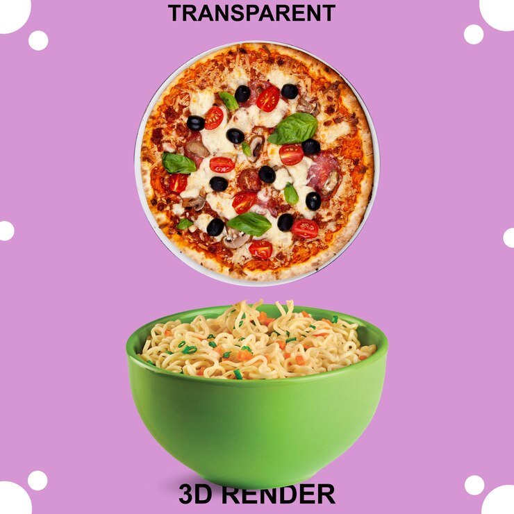 PSD pizza fresca de fondo transparente
