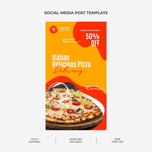 PSD pizza historias de instagram