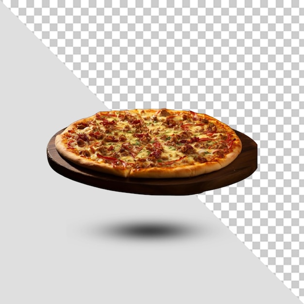Pizza isolada sobre um fundo transparente