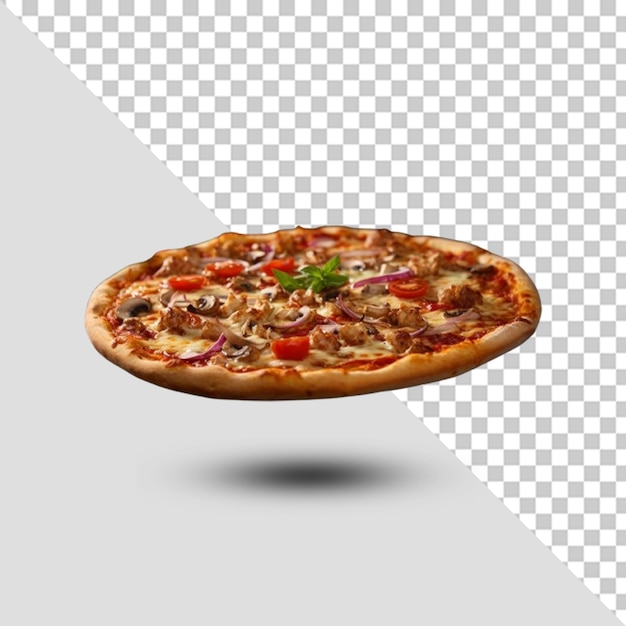 Pizza isolada sobre um fundo transparente