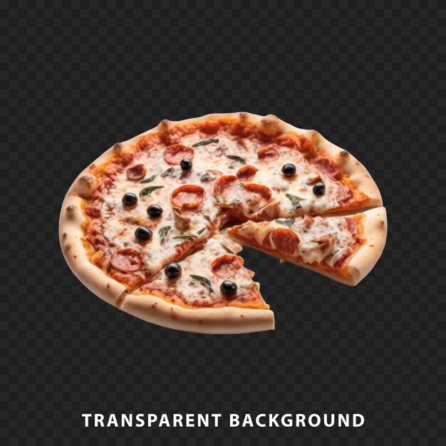 PSD pizza isolée sur un fond transparent