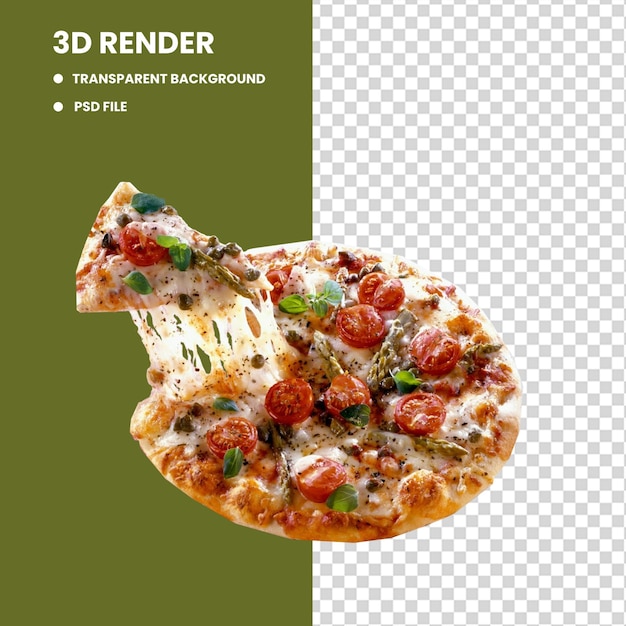 pizza italiana entera en mesa de madera con ingrediente pizza vegetal con aceitunas y tomates cereza