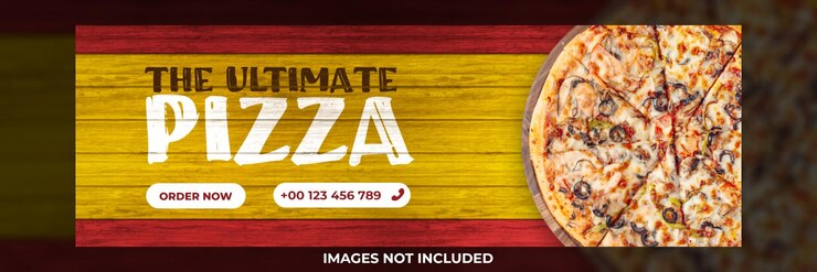 PSD pizza en un mostrador de madera