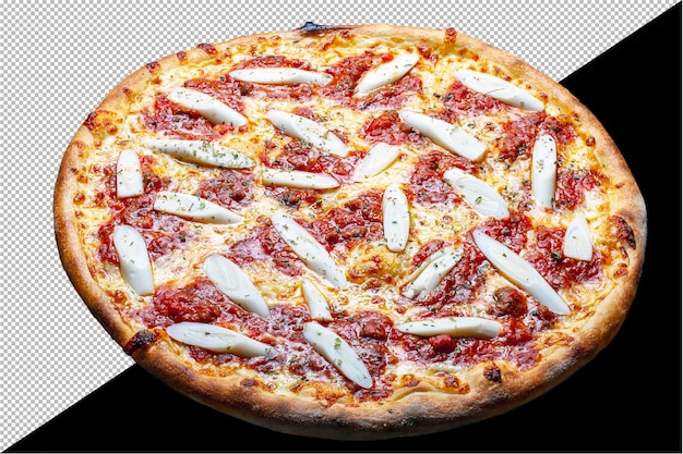 PSD pizza palmito à la mozzarella et sauce tomate