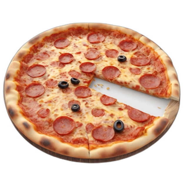 Pizza PSD sur un fond blanc