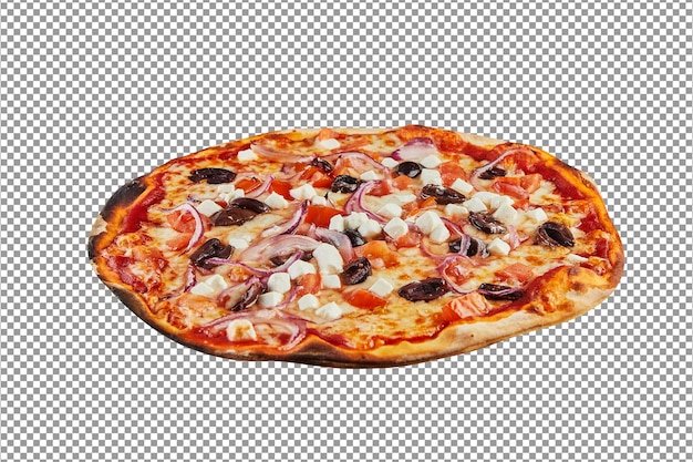 Pizza psd pollo pizza italiana en un fondo aislado y transparente