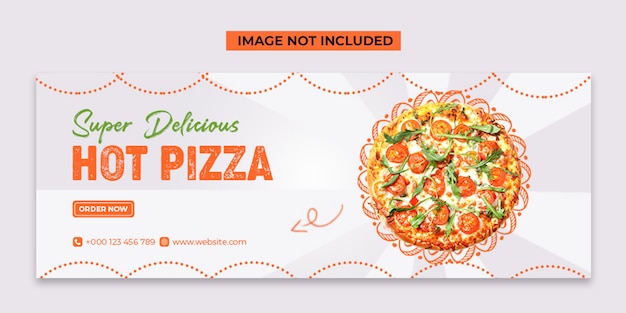 Pizza quente nas mídias sociais e modelo de postagem no instagram