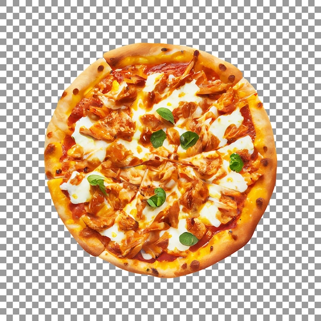 PSD pizza de queso fresco aislado sobre fondo transparente